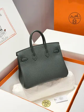 Hermès Women's Leather Handbag 9.8 in Pine Green 14140040