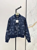 Hermès Women's Logo Print Stand Collar Jacket 963400330