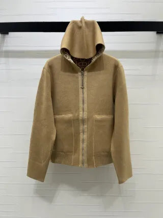 Hermès Women's Reversible Hooded Knit Jacket A706B580C