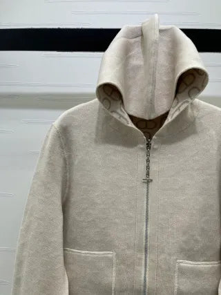 Hermès Women's Reversible Hooded Knit Jacket A706B580C