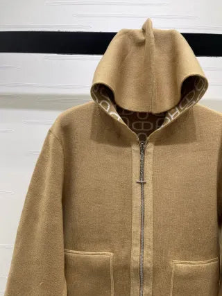 Hermès Women's Reversible Hooded Knit Jacket A706B580C