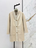 Hermès Women's V-Neck Double-Faced Wool Coat 99690680