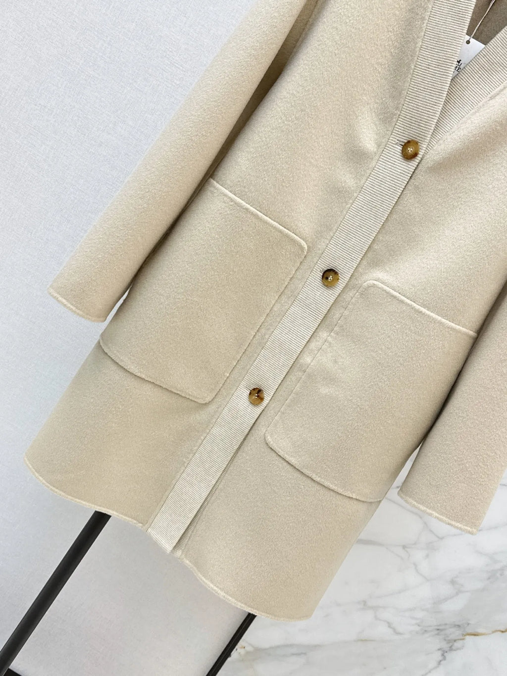 Hermès Women's V-Neck Double-Faced Wool Coat 99690680