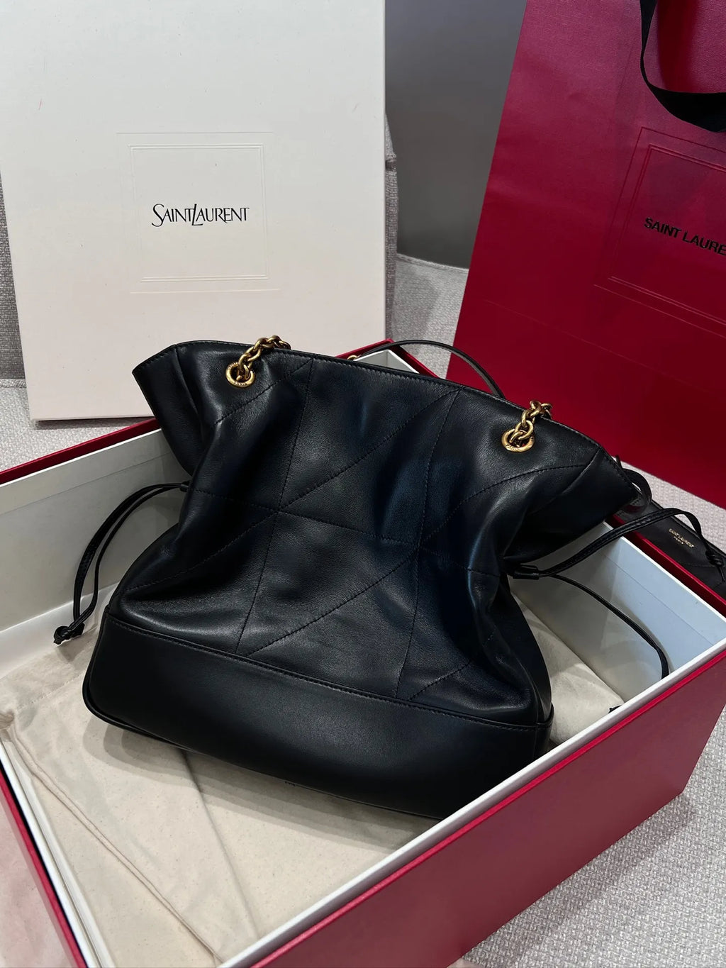 Jamie 4.3 Lambskin Small Tote Bag Black