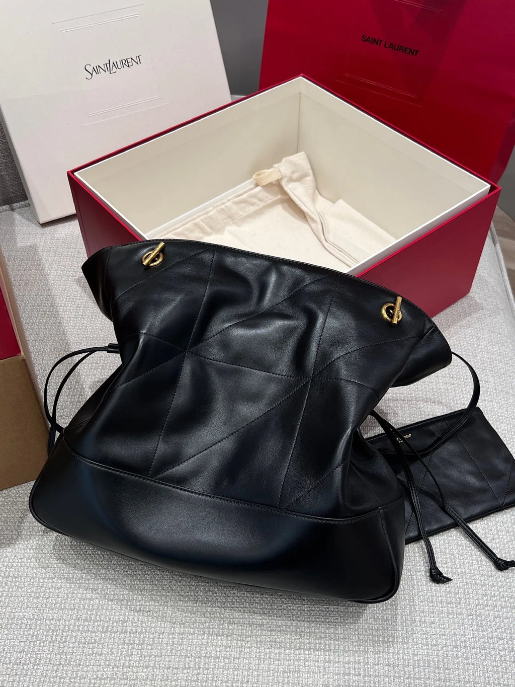 Jamie 4.3 Lambskin Tote Bag Black