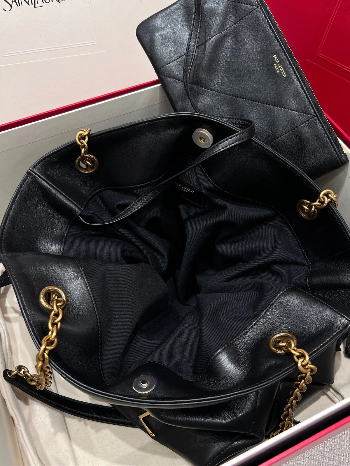 Jamie 4.3 Lambskin Tote Bag Black