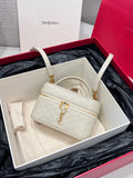 KISSY LIFE Lambskin Shoulder Strap Clutch White 112561