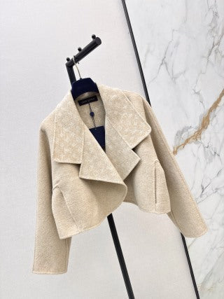 L家 997300720 Women's Cropped Wool Lapel Jacket