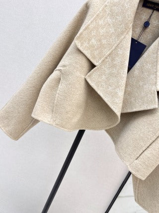 L家 997300720 Women's Cropped Wool Lapel Jacket