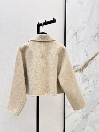 L家 997300720 Women's Cropped Wool Lapel Jacket