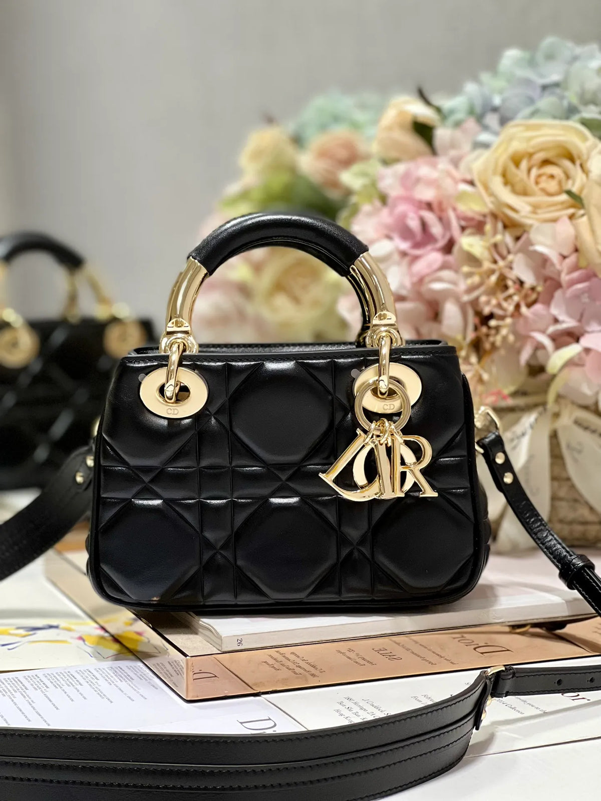 Lady Dior 7.5 in Cannage Calfskin Bag 1202