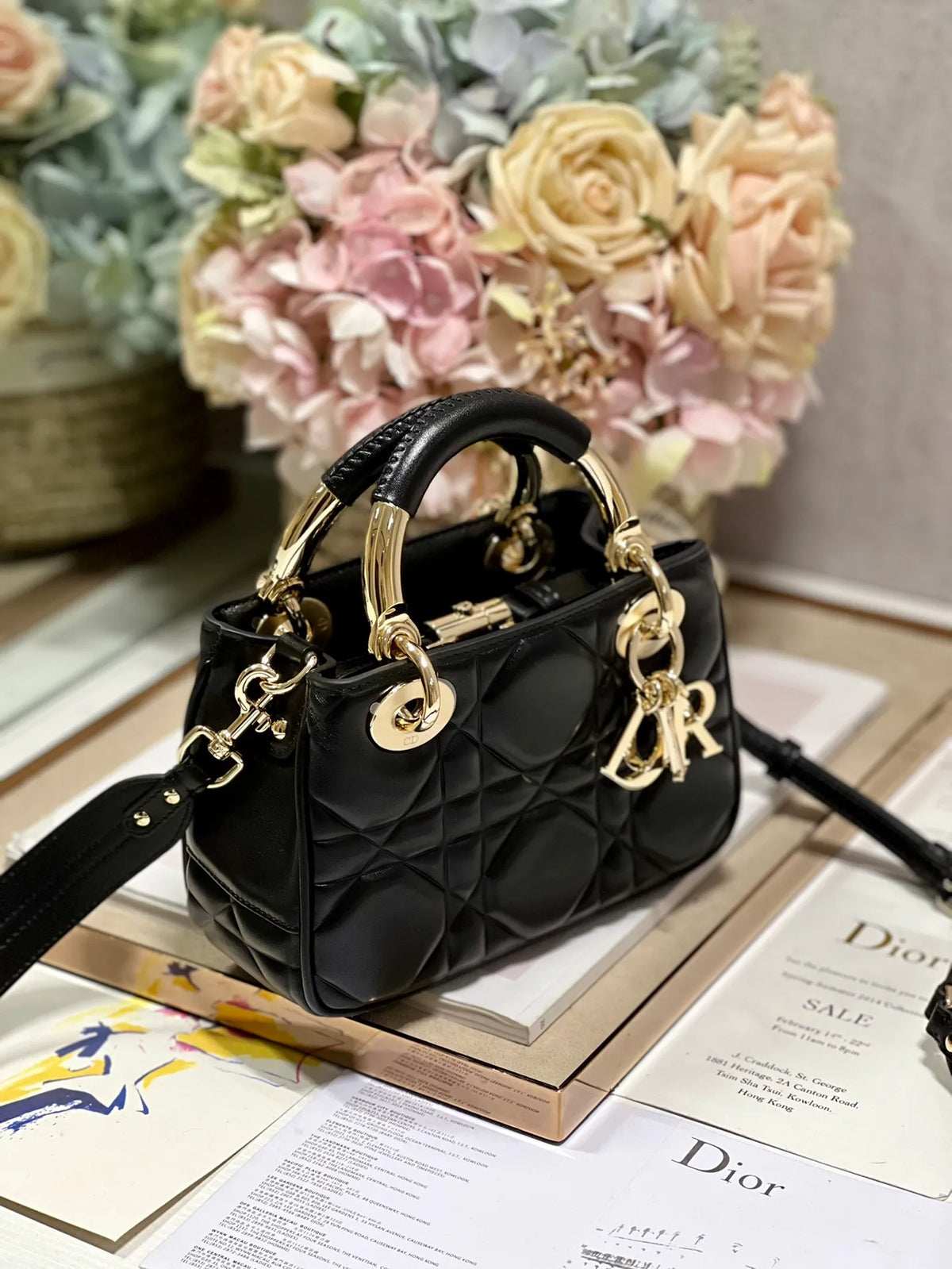Lady Dior 7.5 in Cannage Calfskin Bag 1202