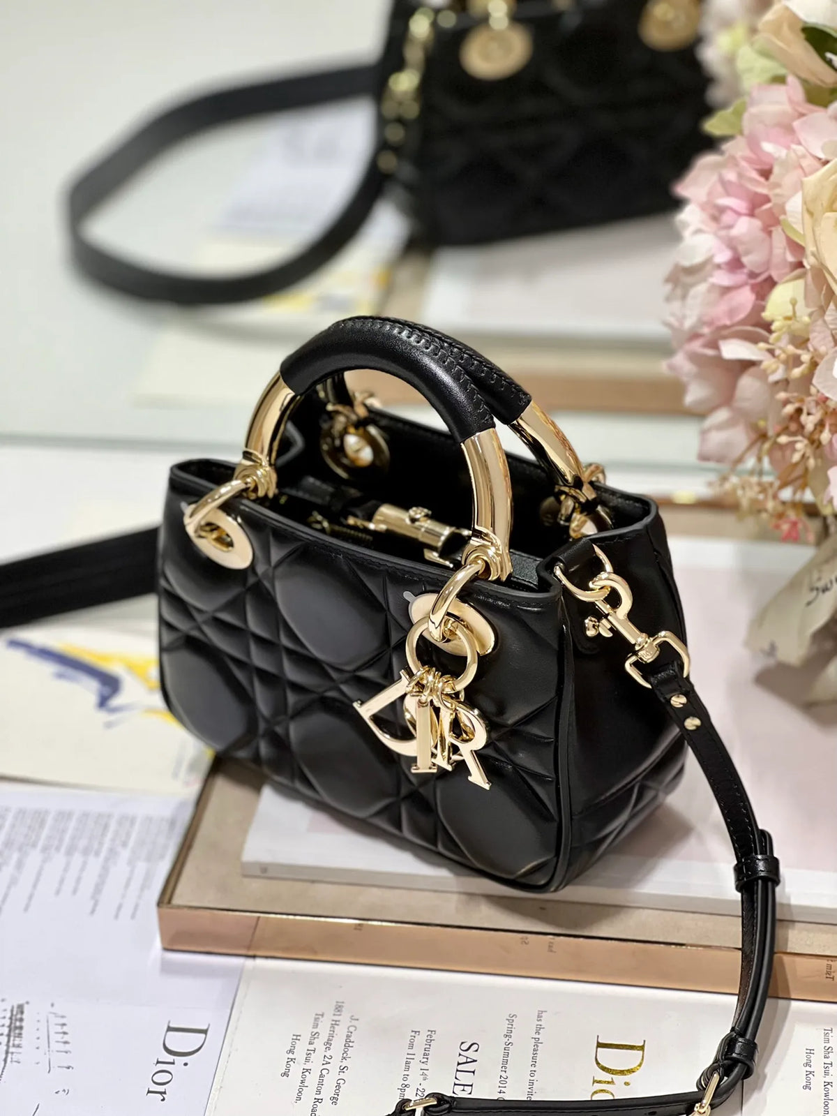 Lady Dior 7.5 in Cannage Calfskin Bag 1202