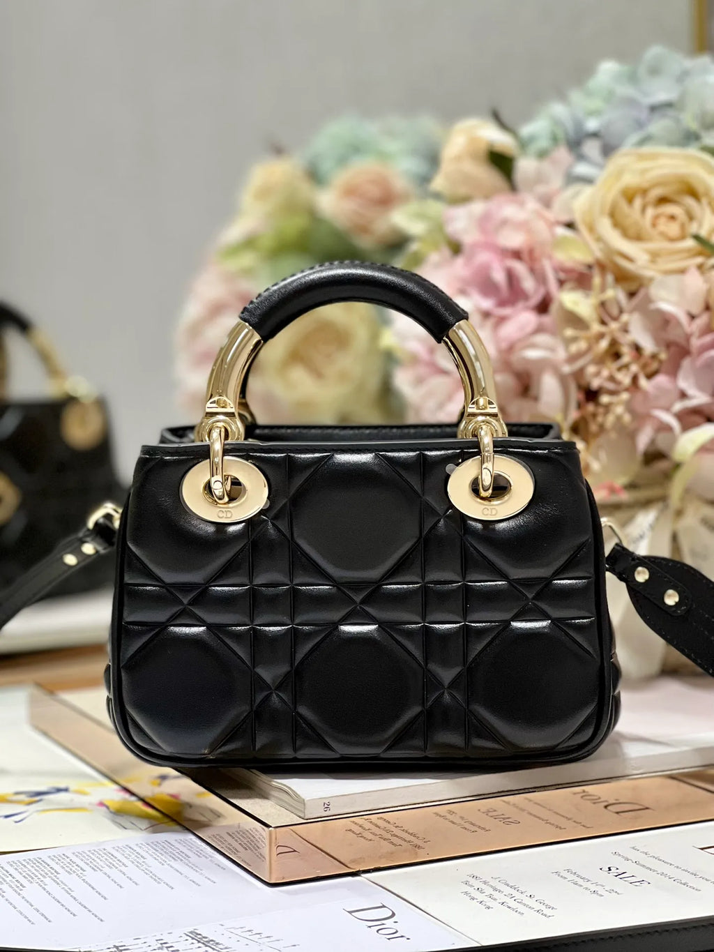 Lady Dior 7.5 in Cannage Calfskin Bag 1202