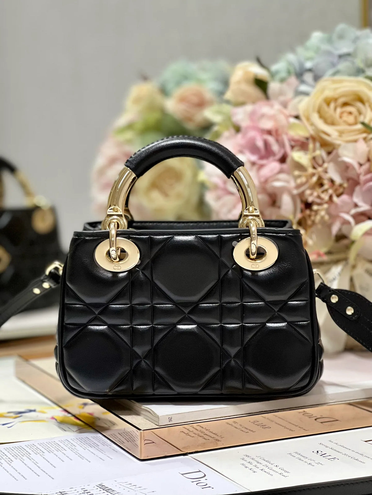 Lady Dior 7.5 in Cannage Calfskin Bag 1202