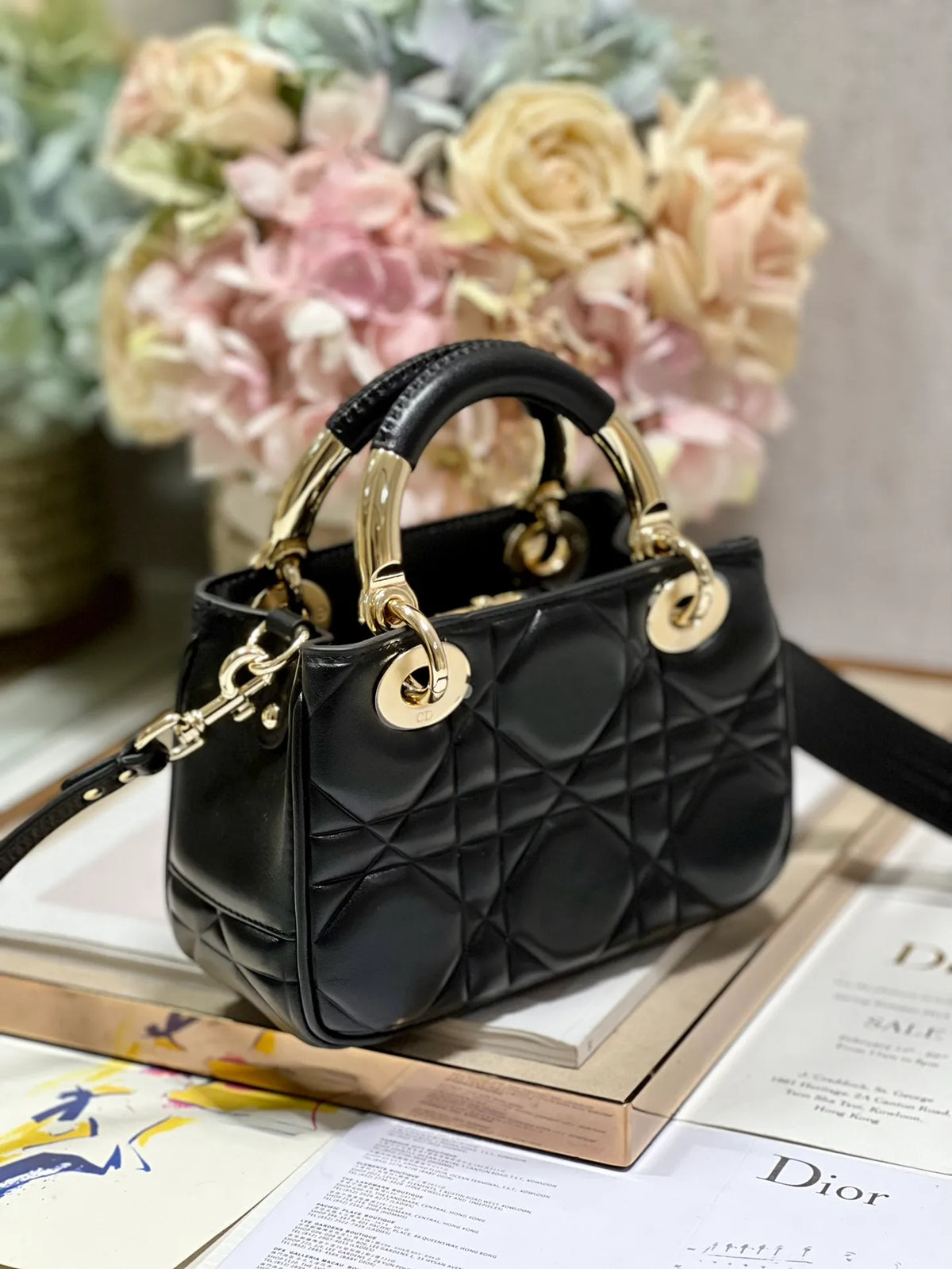 Lady Dior 7.5 in Cannage Calfskin Bag 1202