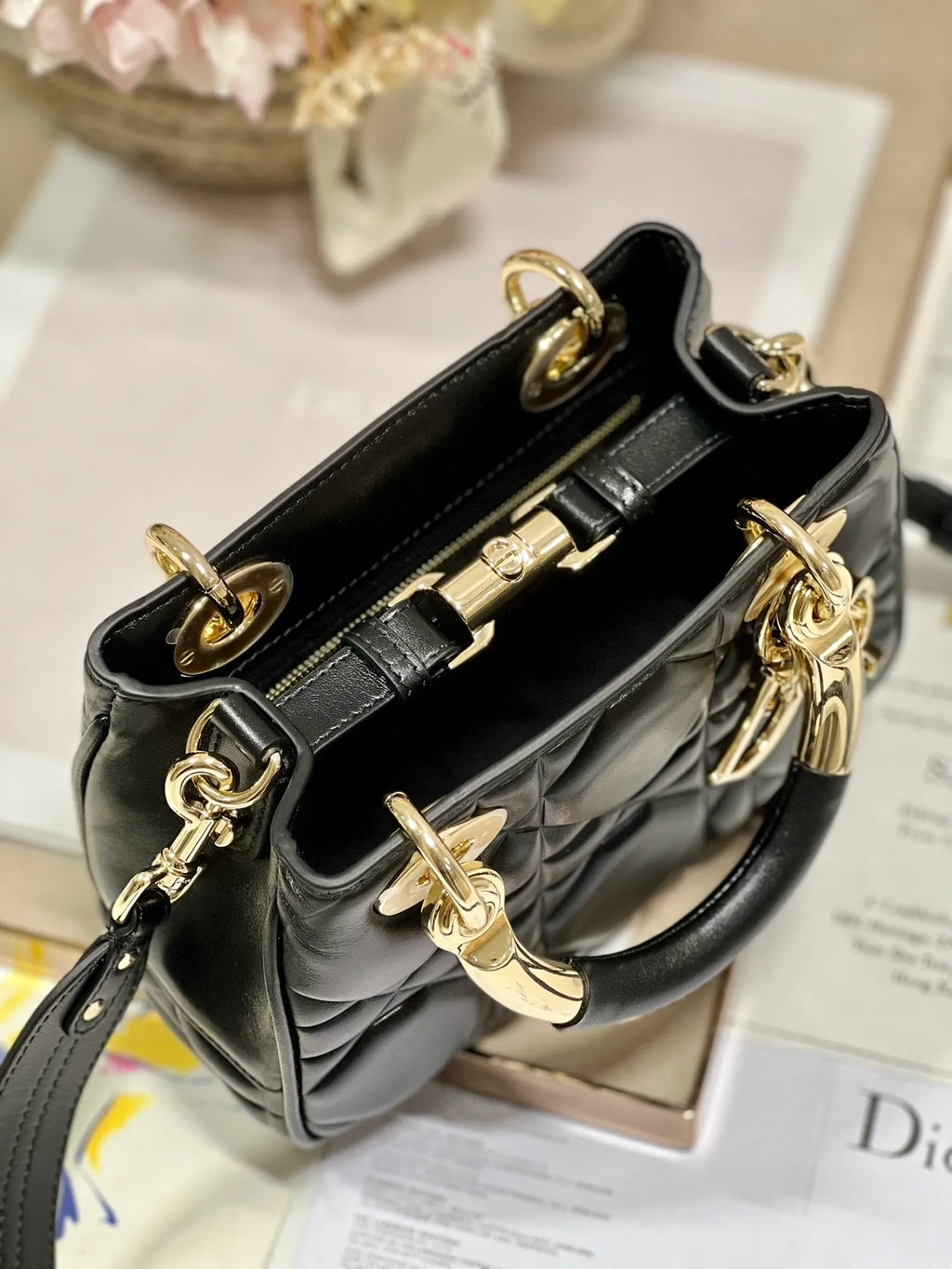 Lady Dior 7.5 in Cannage Calfskin Bag 1202