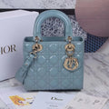 Lady Dior 8.1 in Patent Leather Handbag M-6011 Fog Blue