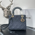 Lady Dior 9.4 in Cannage Denim Bag 0565