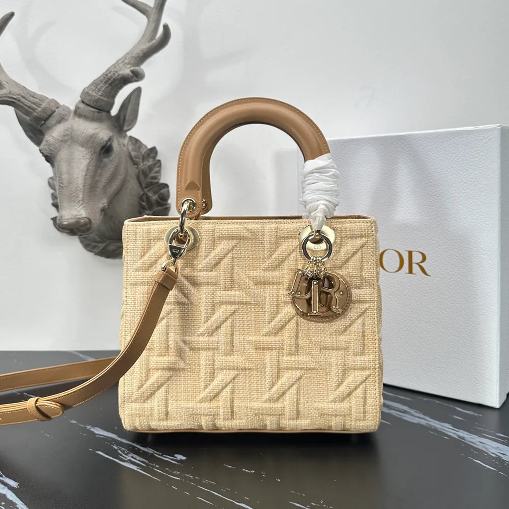 Lady Dior 9.4 in Denim Handbag 0565