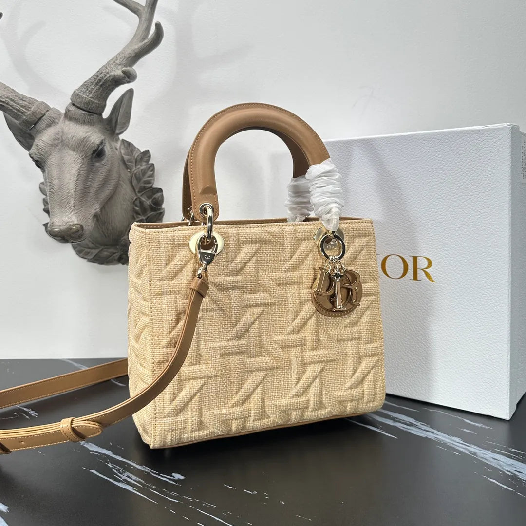 Lady Dior 9.4 in Denim Handbag 0565