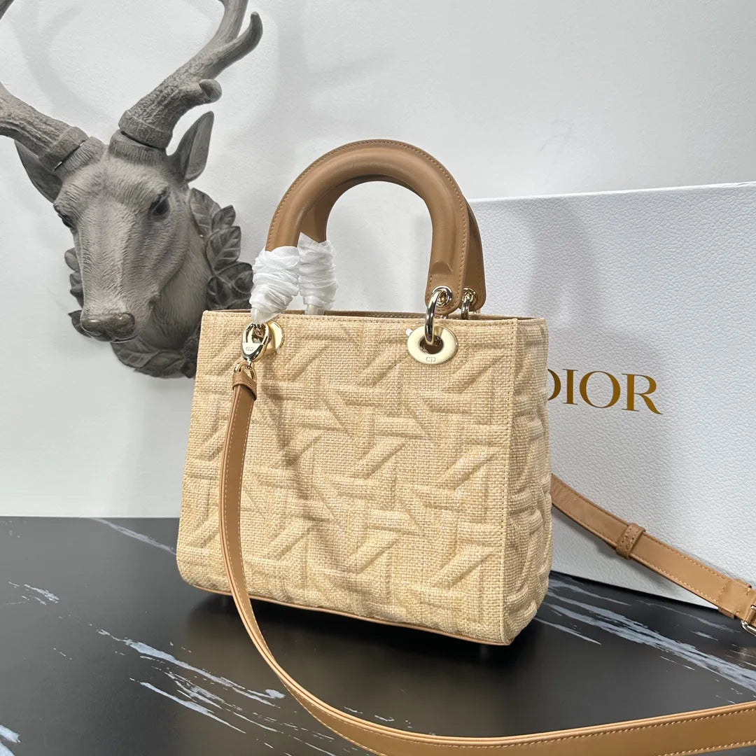 Lady Dior 9.4 in Denim Handbag 0565
