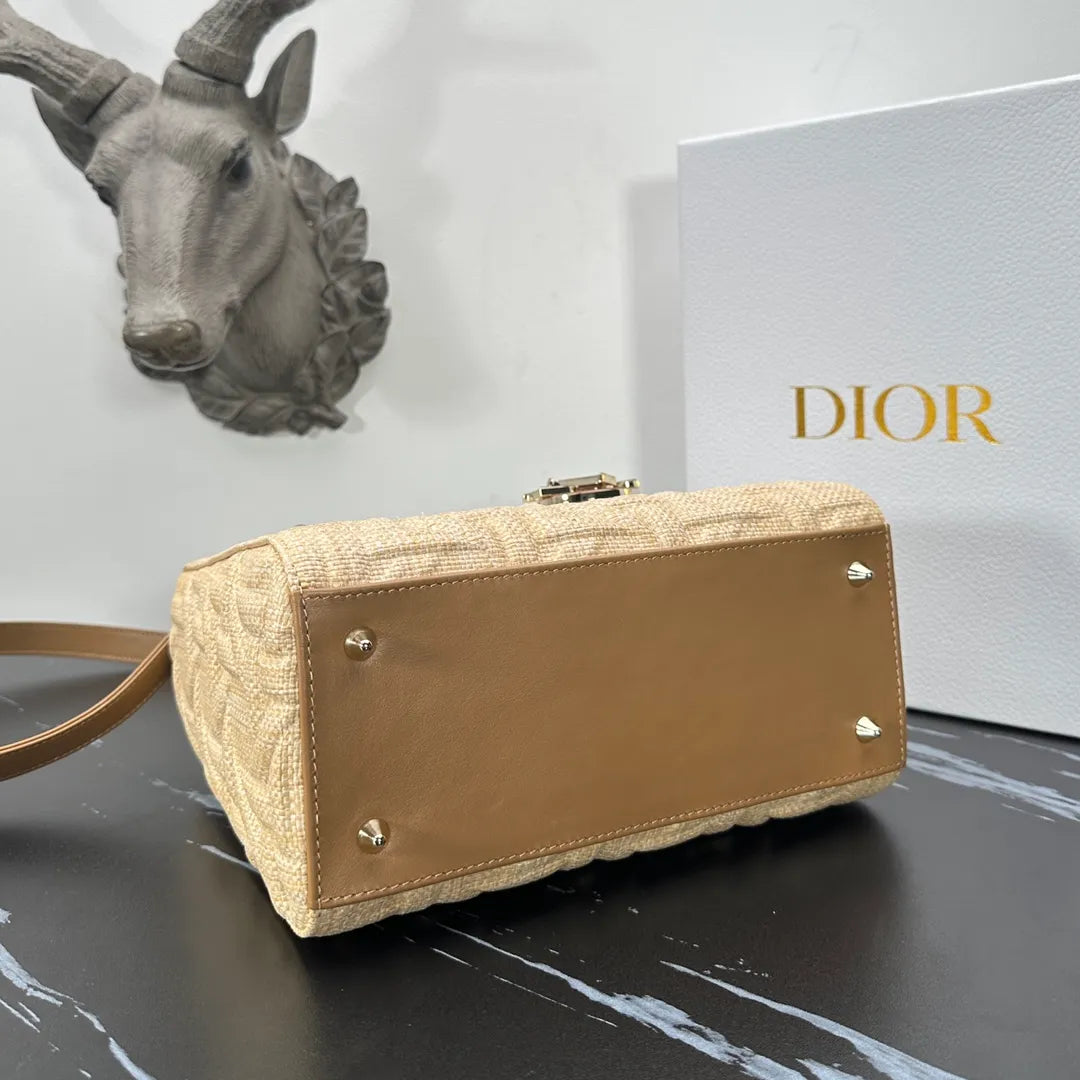 Lady Dior 9.4 in Denim Handbag 0565