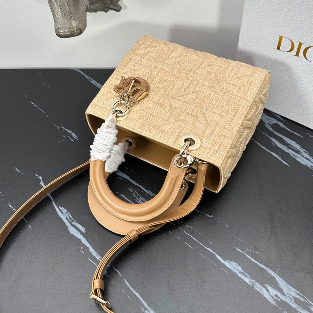 Lady Dior 9.4 in Denim Handbag 0565