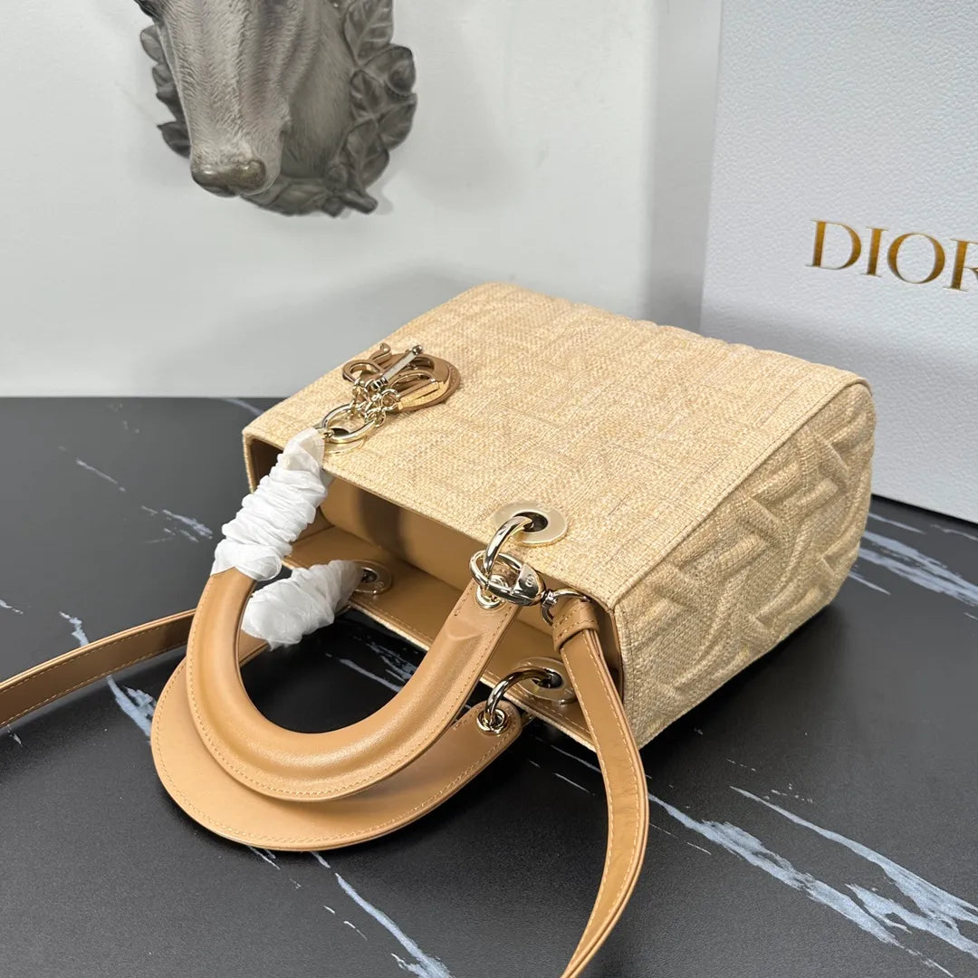 Lady Dior 9.4 in Denim Handbag 0565