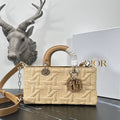 Lady Dior 9.8 in Denim Handbag 0540