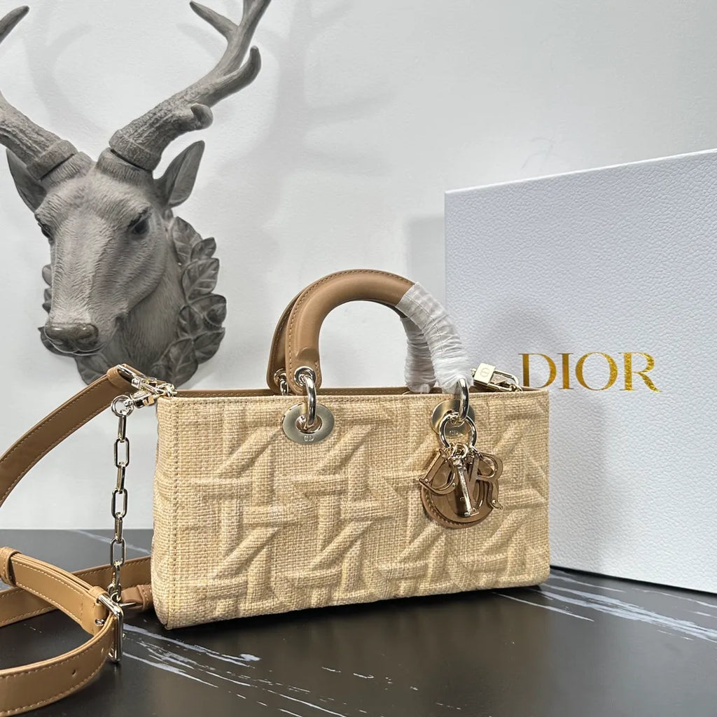 Lady Dior 9.8 in Denim Handbag 0540