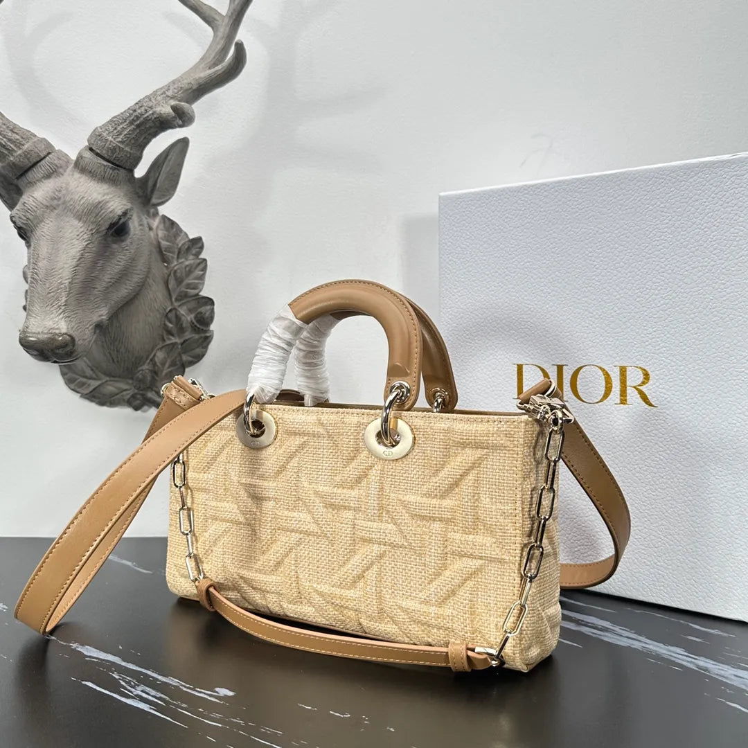 Lady Dior 9.8 in Denim Handbag 0540