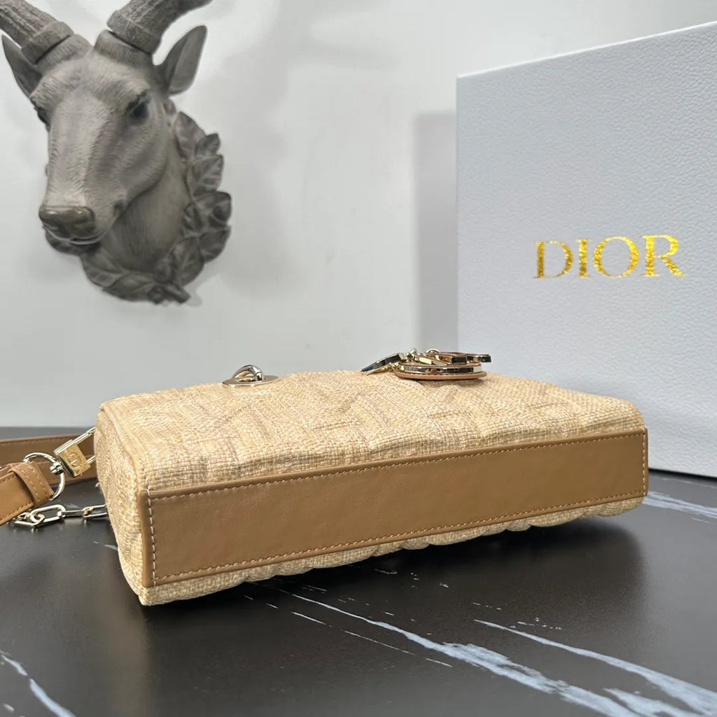 Lady Dior 9.8 in Denim Handbag 0540