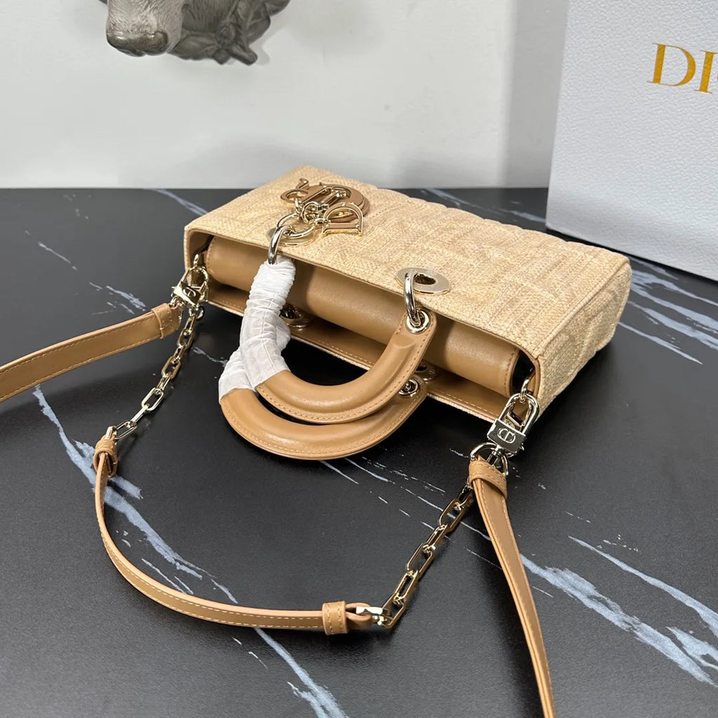 Lady Dior 9.8 in Denim Handbag 0540