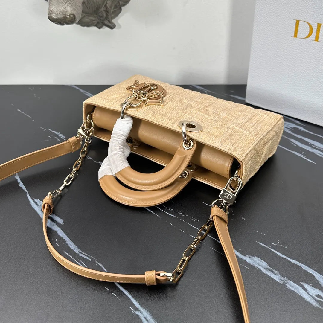 Lady Dior 9.8 in Denim Handbag 0540