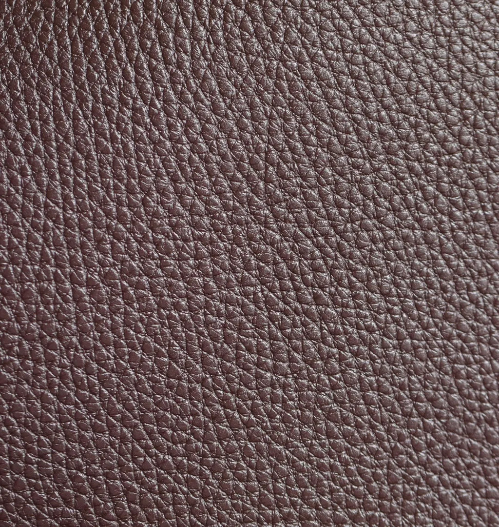Large Pebbled Calfskin Shopping Bag Chocolate Brown C-872