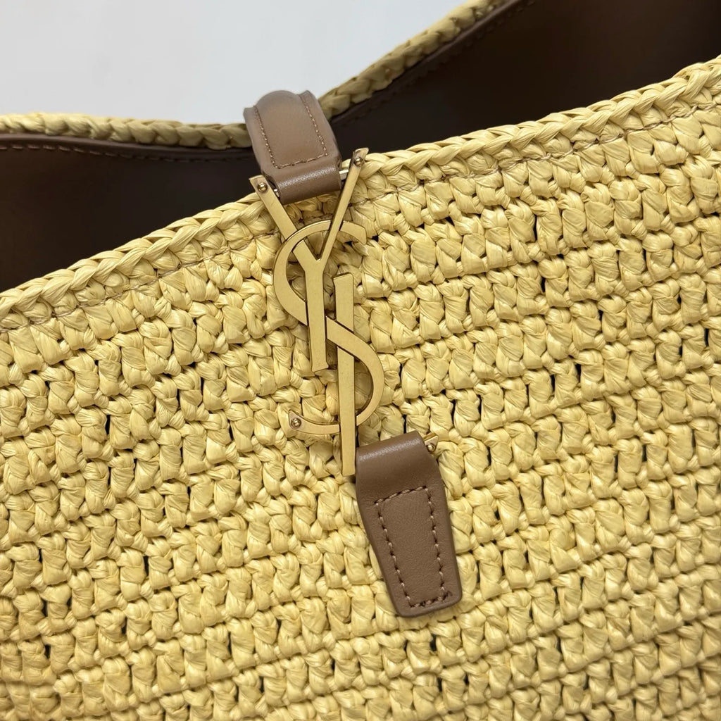 LE 37 7.9 in Raffia Bucket Bag 749036