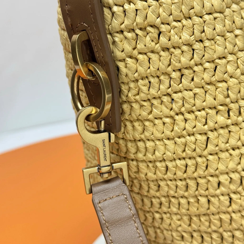 LE 37 7.9 in Raffia Bucket Bag 749036
