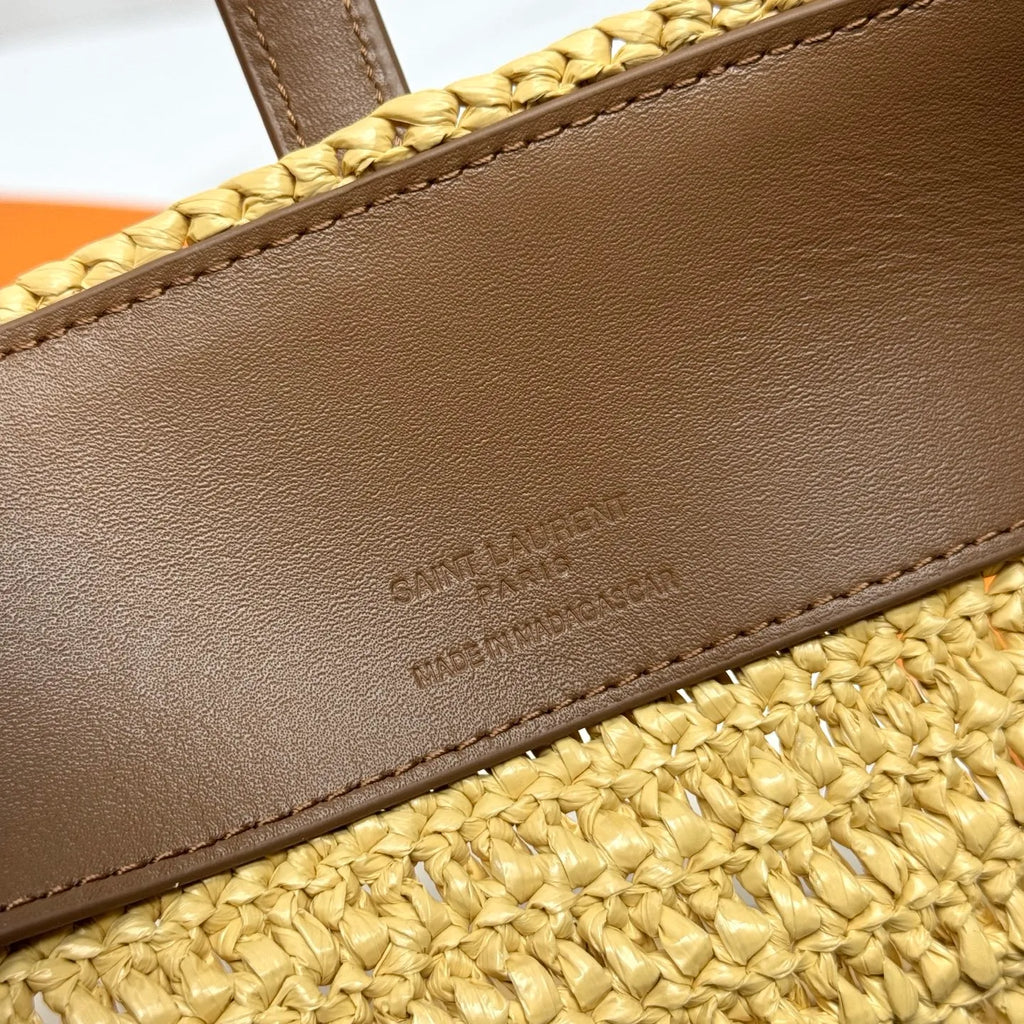 LE 37 7.9 in Raffia Bucket Bag 749036