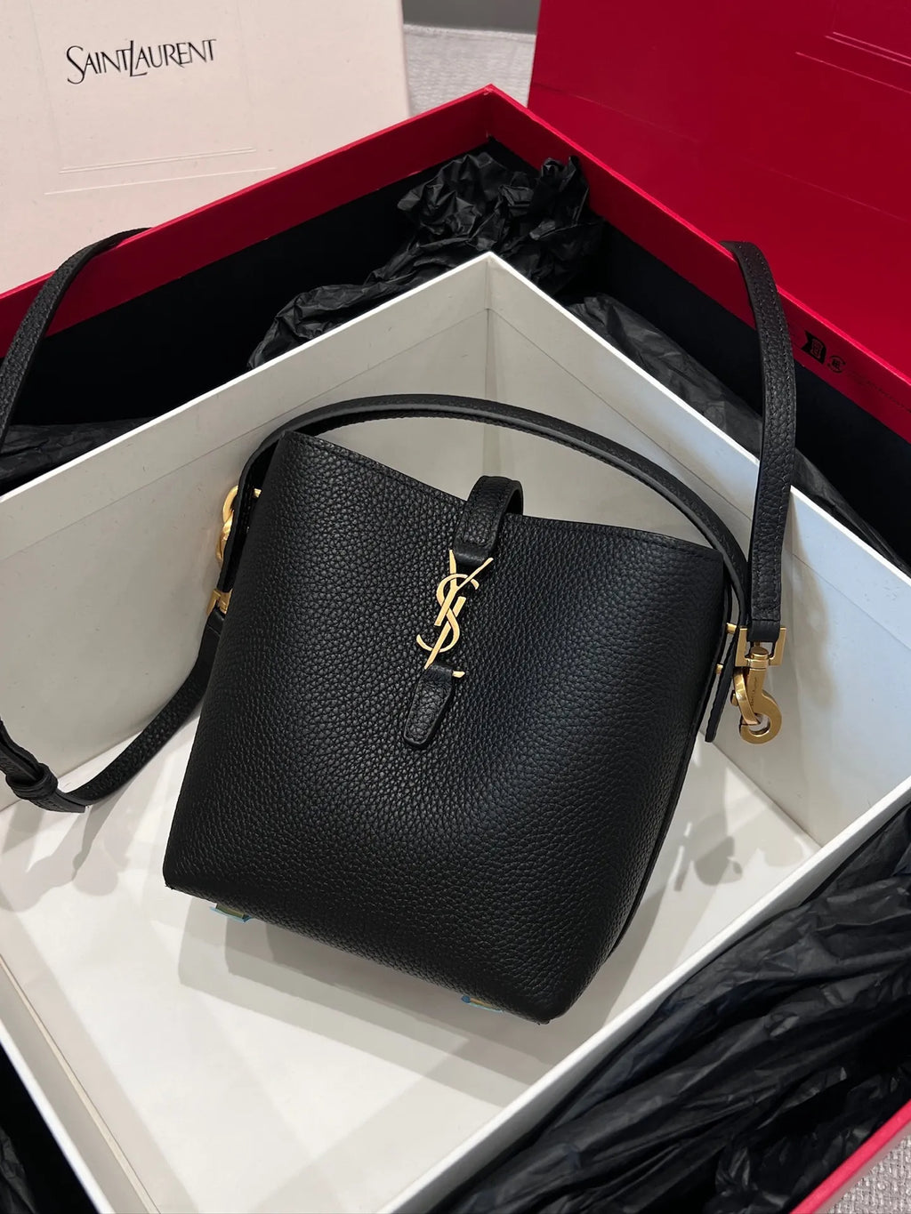 LE37 Mini Deerskin Bucket Bag Handbag 112551