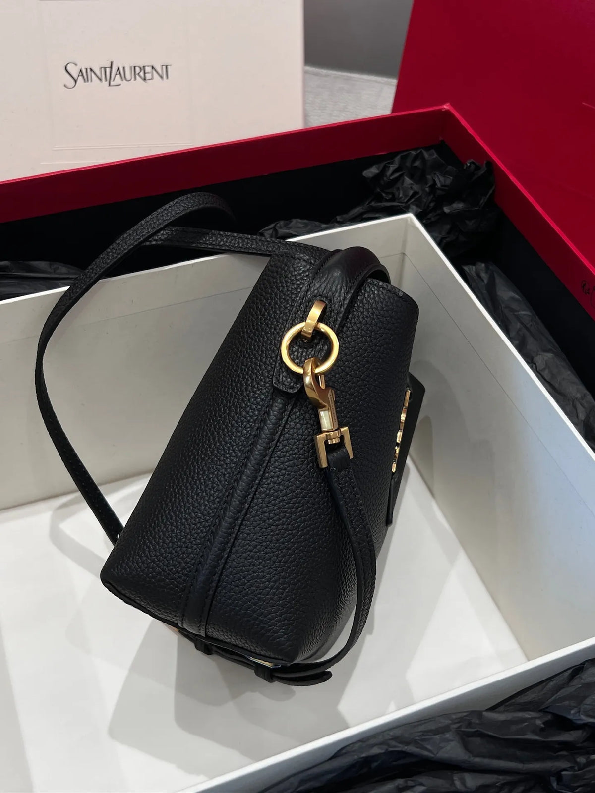 LE37 Mini Deerskin Bucket Bag Handbag 112551