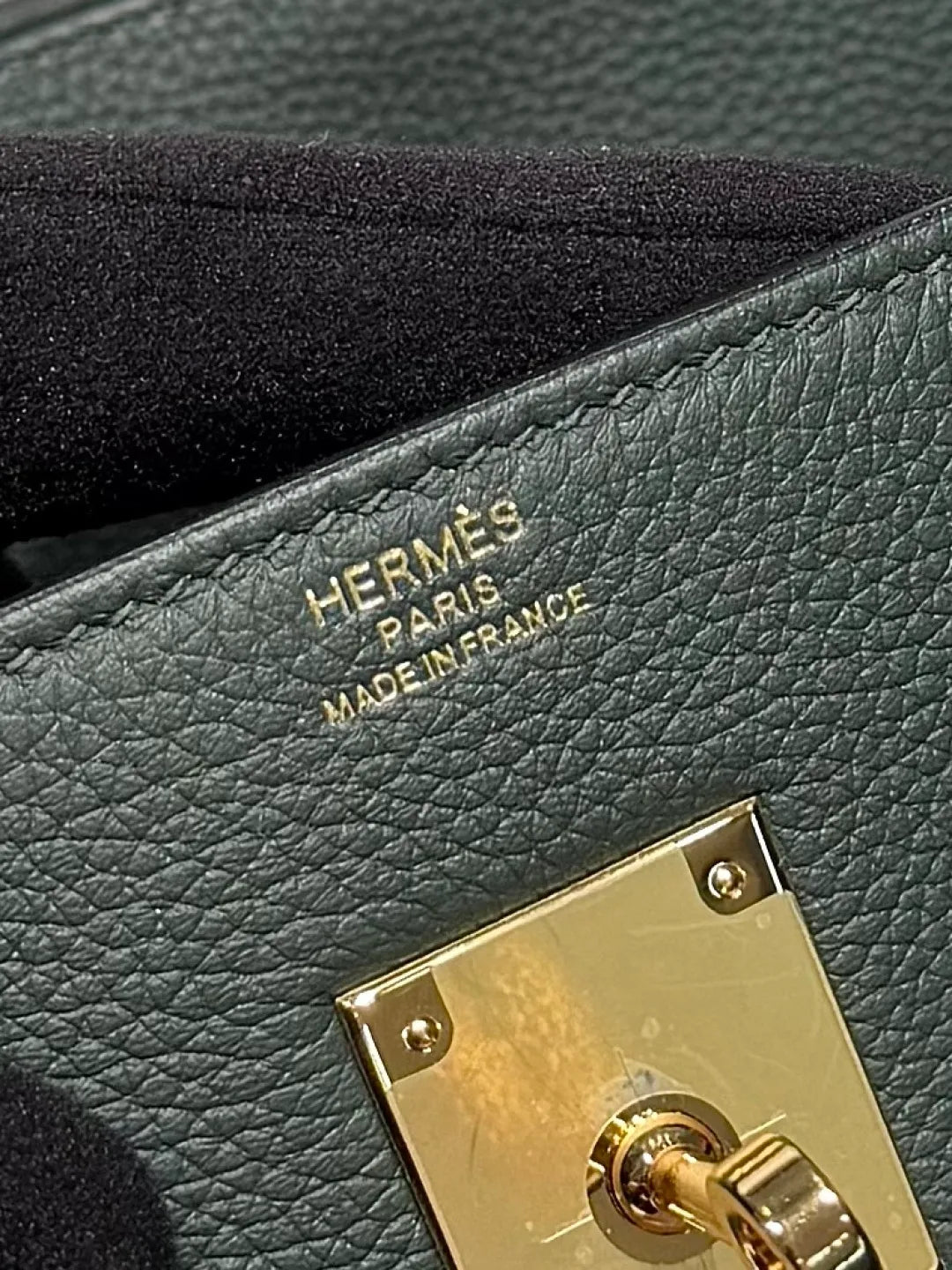 Leather Handbag 61 Pine Green Vert Amande