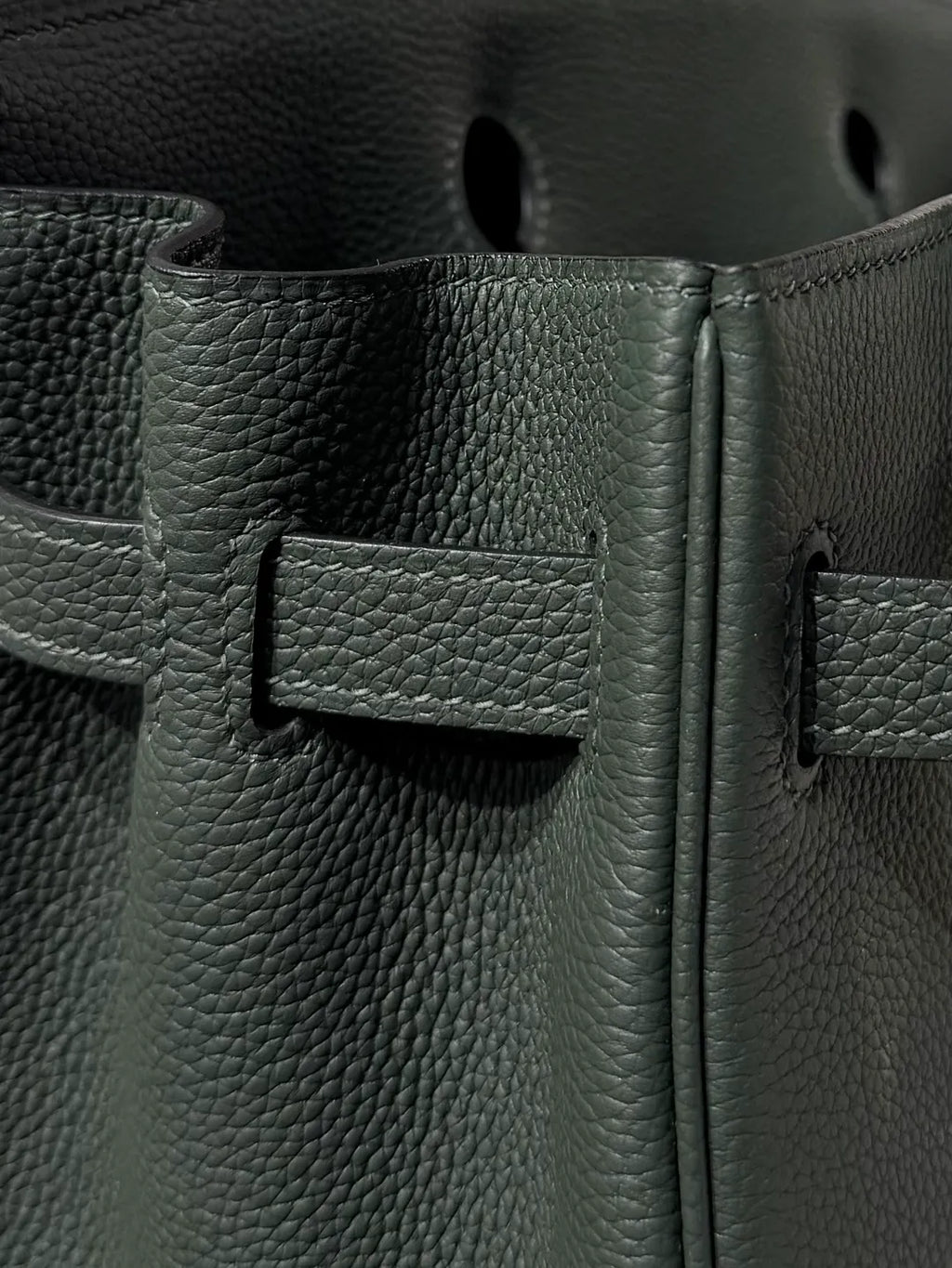 Leather Handbag 61 Pine Green Vert Amande