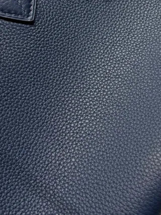 Amber Thread Leather Handbag Sapphire Blue