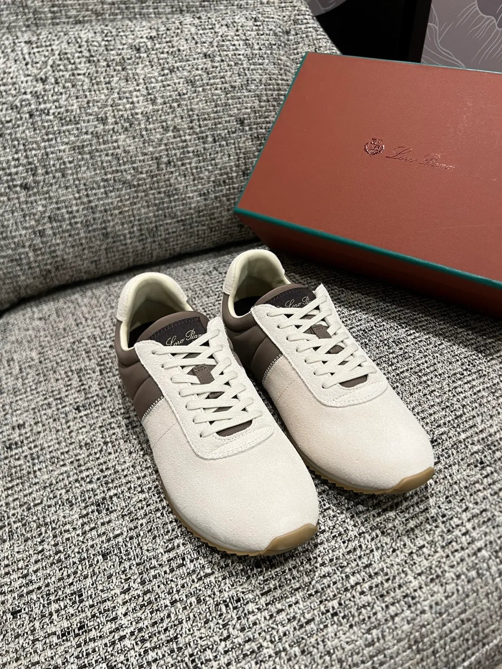 Loro Piana 26SS Women's Fast Walk Suede and Nylon Sports Shoes
