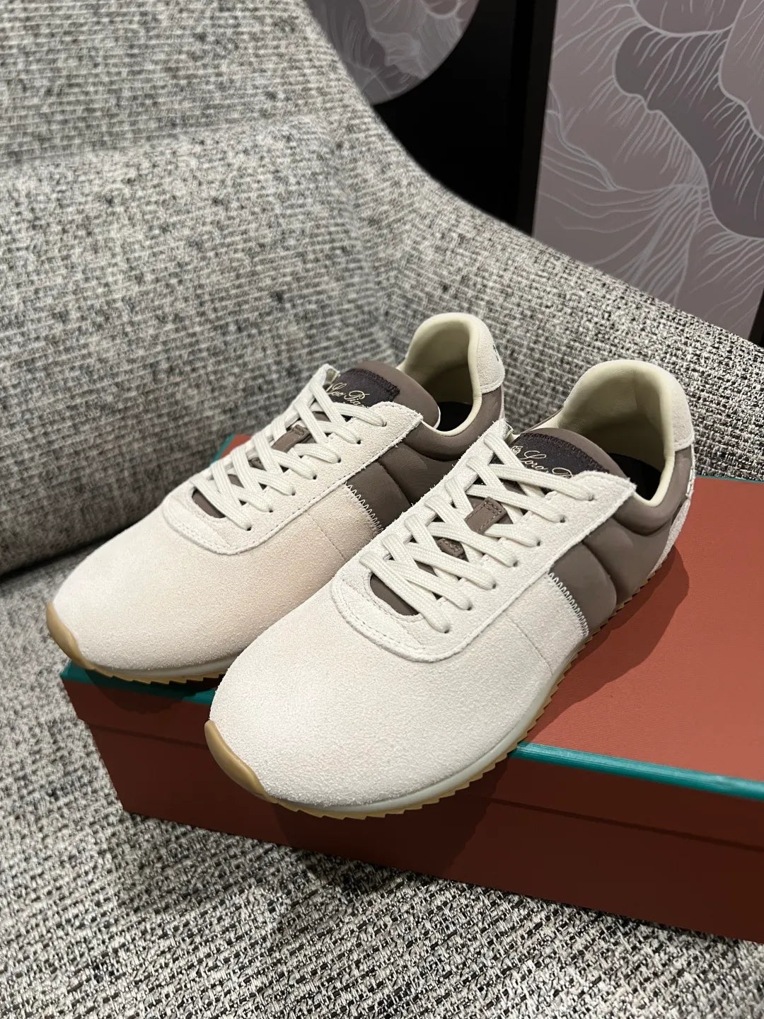 Loro Piana 26SS Women's Fast Walk Suede and Nylon Sports Shoes