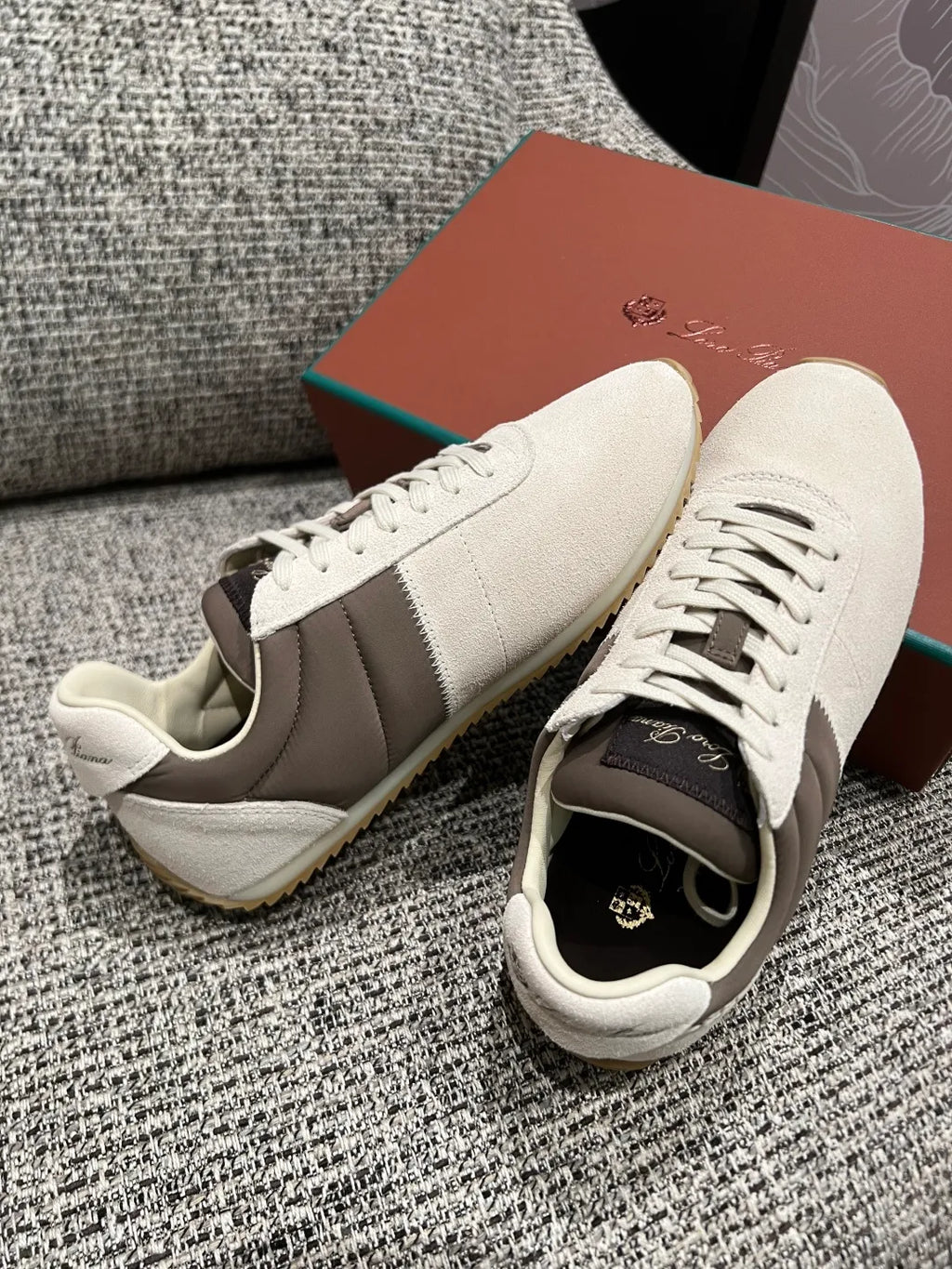 Loro Piana 26SS Women's Fast Walk Suede and Nylon Sports Shoes