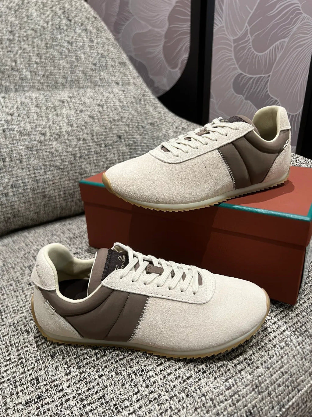 Loro Piana 26SS Women's Fast Walk Suede and Nylon Sports Shoes