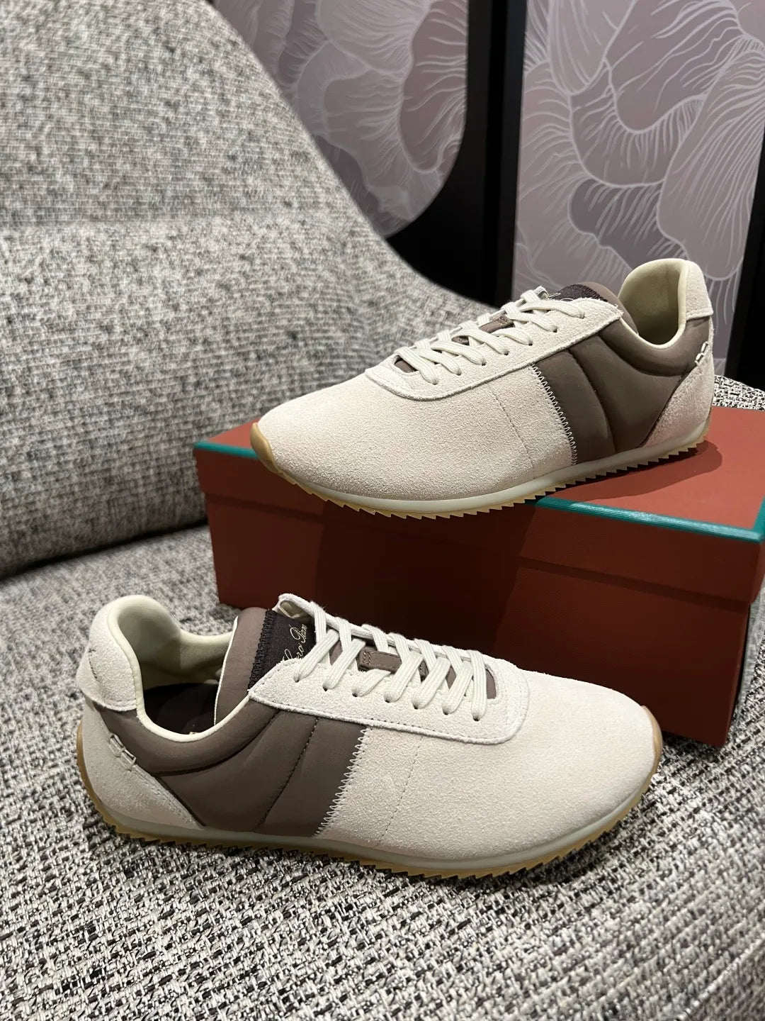 Loro Piana 26SS Women's Fast Walk Suede and Nylon Sports Shoes