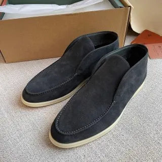 Loro Piana Open Walk Fur Ankle Boots Suede Leather 359504